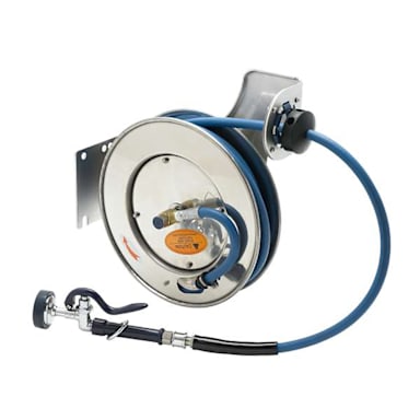 T & S Brass B-7132-01 Blue S/S 3/8 x 35 Hose Reel System with Hose