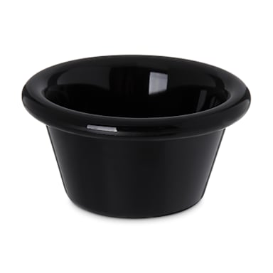 Carlisle 4312203 Black Plastic 2 Ounce Smooth Ramekin - Dozen