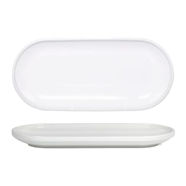 FOH DSU012WHP23 Bevel™ White 11 x 5" Oval Plate