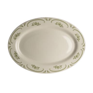Homer Laughlin HL1549885 American Rose Moss 10.5 x 7.25 Platter