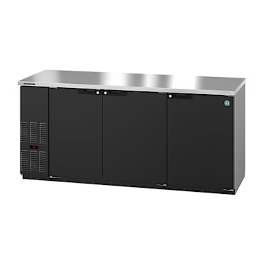 Hoshizaki BB80 Black 3-Section 80"W Back Bar Cooler
