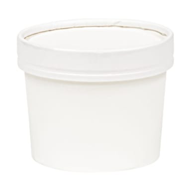 Inno-Pak 191676895 White 12 Ounce Soup Cup with Paper Lid