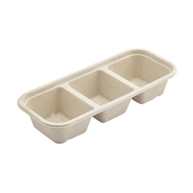 Restaurantware RWA0767K 3-Compartment 17 Ounce Container