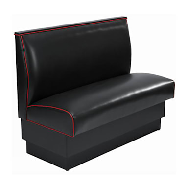 American Table And Seating AS-36 GR4 Black Single Booth Seat