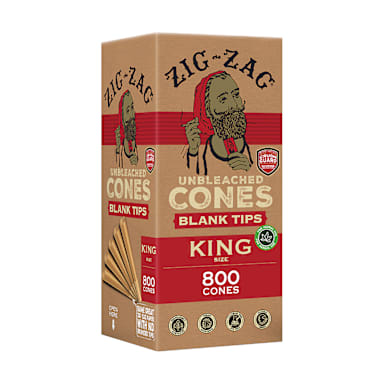 National Tobacco Co. 00862 Blank Tip Zig-Zag King Size Cone - 4800 / CS