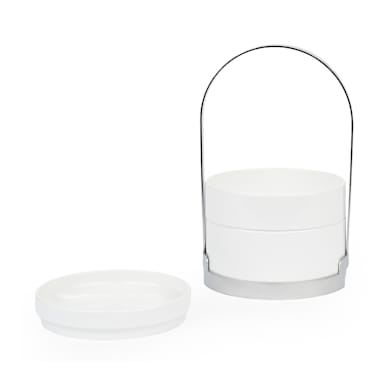 Impulse Enterprises 1510 Riviera White Small Stacking Snack Set