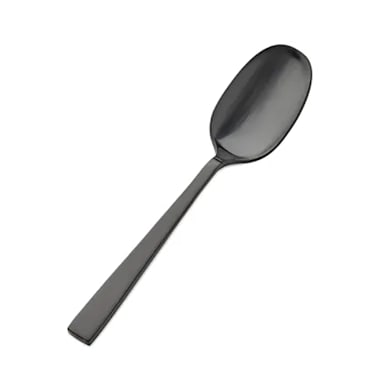 Bon Chef S3703BM Roman Matte Black 18/10 6.25" Soup Spoon - Dozen