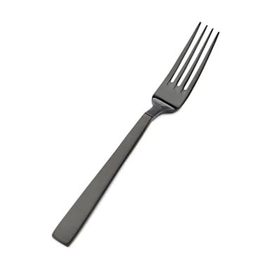 Bon Chef S3706BM Roman Matte Black 18/10 8.1" Dinner Fork - Dozen