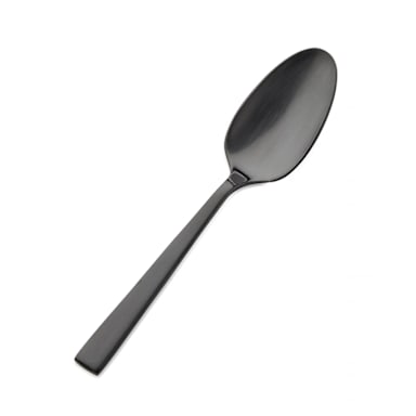 Bon Chef S3716BM Roman Matte Black 4.5 In. Demitasse Spoon - Dozen