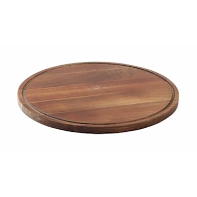 TableCraft 11440 Acacia Wood 12-1/2" Cake Plate