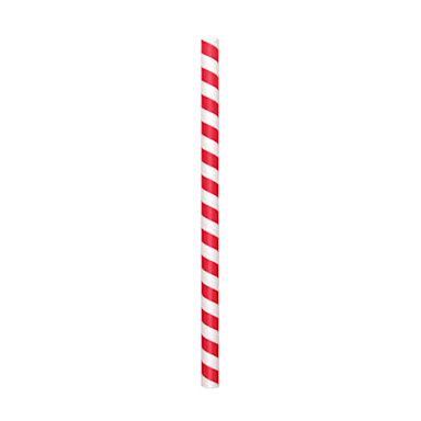 Hoffmaster 61600005 Red/White Wrapped Colossal 8.5 In Straw