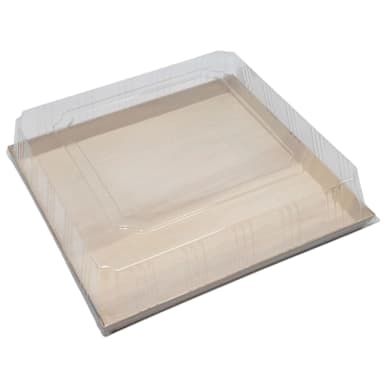 VerTerra TG-CT-12X12 Balsa Wood 12 x 12 Tray with Clear Lid