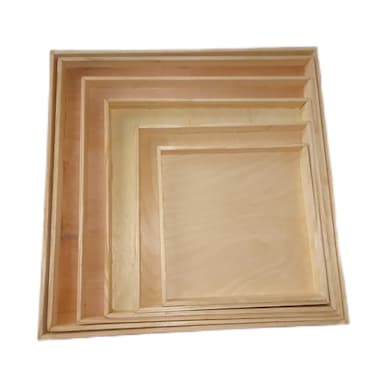VerTerra VT-WUD-18X18 Solid Wood 18" Square Tray