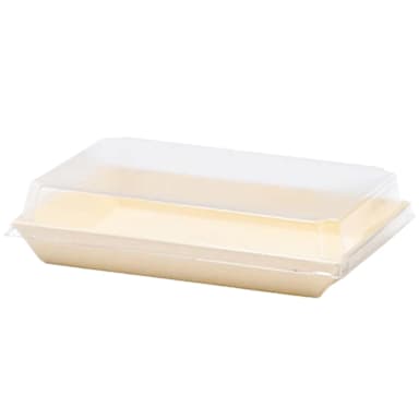 VerTerra TG-CT-6X8X1 Balsa Wood 6 x 8 Tray with Clear Lid - 100 /CS