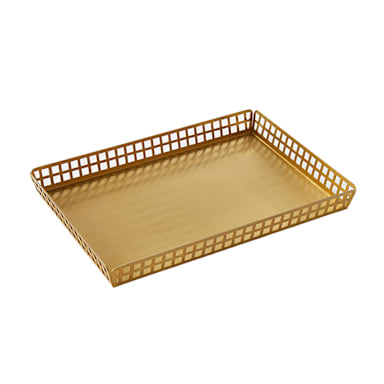 American Metalcraft LPLTG10 Gold Finished S/S 10 x 7" Platter