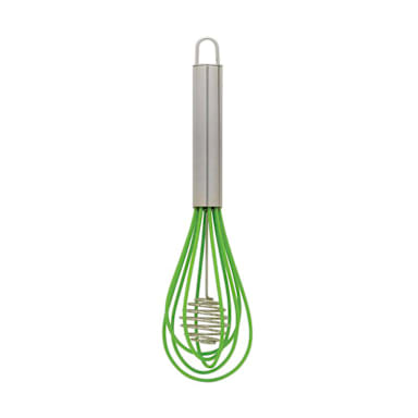 Harold Import 93238 S/S / Green Double Helix 7-1/4" Whisk