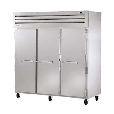 True STG3F-3S-HC S/S 3-Section 77.75"W Reach-In Freezer
