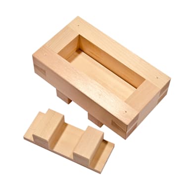 Korin TK-612-01 5.5"L x 2.25"W Wooden Battera Sushi Mold