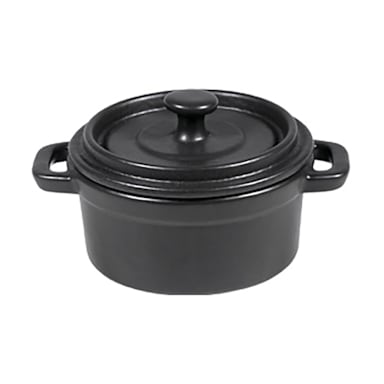 Vertex China OB-CP4 Obsidian 6 Ounce Casserole Pot with Lid