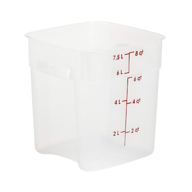 Cambro 8SFSPROPP190 FreshPro Translucent 8 Quart Storage Container