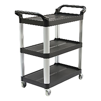 Darling Food Service Black 32 x 16-1/8 x 37-3/8" 3 Shelf Cart
