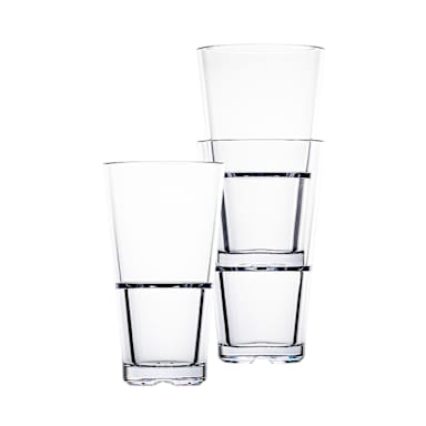 Hospitality Brands HUF084-012 Club Stack 16 Oz. Cooler Glass