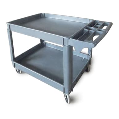 Darling Food Service Gray 45 x 25 x 33" 2-Shelf Utility Cart