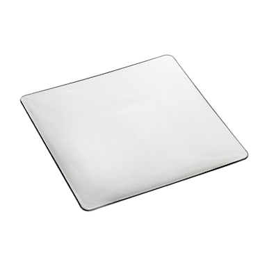 Solia PL20240C Fluid Clear Plastic 4.3" Square Plate