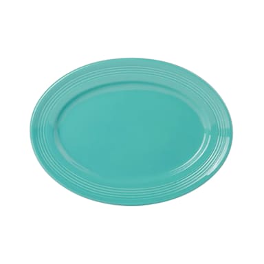 Tuxton CIH-116 Concentrix Island Blue 11.5 x 8.4 In. Platter