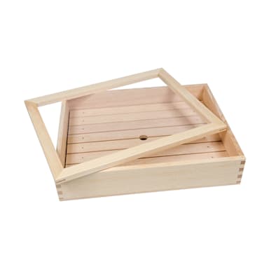 Korin Japanese Trading NR-574 Wooden Sushi Neta Case w/ Acrylic Cover