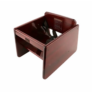 G.E.T. BS-200-MOD-M2 Mahogany Wood Booster Seat with Double Straps