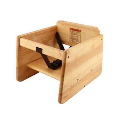 G.E.T. BS-200-MOD-N2 Natural Wood Booster Seat Double Straps