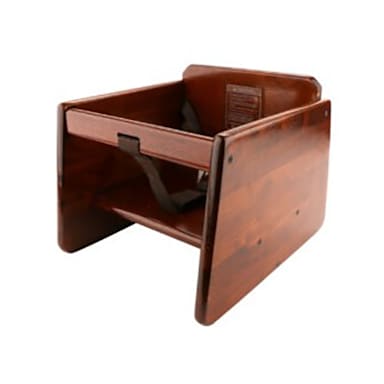 G.E.T. BS-200-MOD-W2 Walnut Wood Booster Seat Double Straps