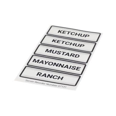Parts Town SER07131 Server Label Set for Condiment Pump