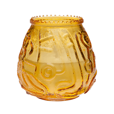 Sterno 40190 Amber 45Hr 3-13/20" Glass Candle