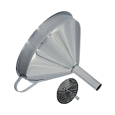 Food Machinery Of America 80415 S/S 5 In. Funnel w/ Removable Strainer