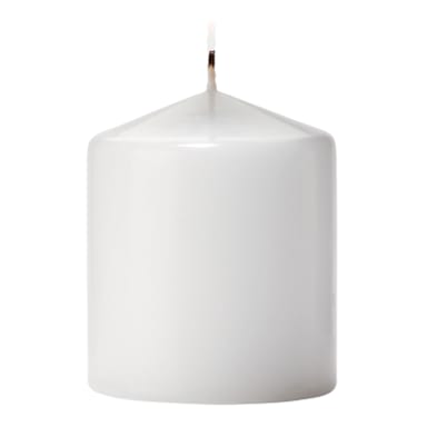 Darling Foodservice White 3" x 3"H Pillar Candle