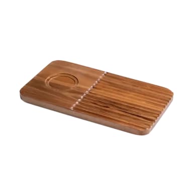 Arcoroc FP318 Santa Anita 14 x 8 in. Soup/Salad Acacia Board - 6 / CS