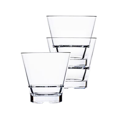 Hospitality Glass HUF081-012 Club 12 oz. Polycarb. DOF Glass