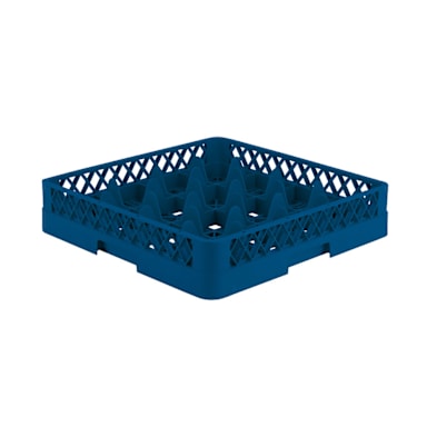 Traex® TR8-44 Royal Blue Full Size 16-Cmpt Glass Rack