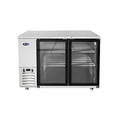 Atosa MBB59GGR Glass Door 2-Section 57.8"W Back Bar Cooler