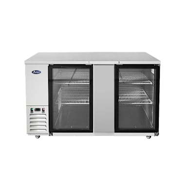 Atosa MBB69GGR Glass Door 2-Section 68"W Back Bar Cooler