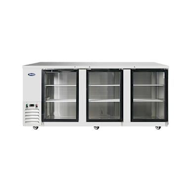 Atosa MBB90GGR Glass Door 3-Section 89.3"W Back Bar Cooler