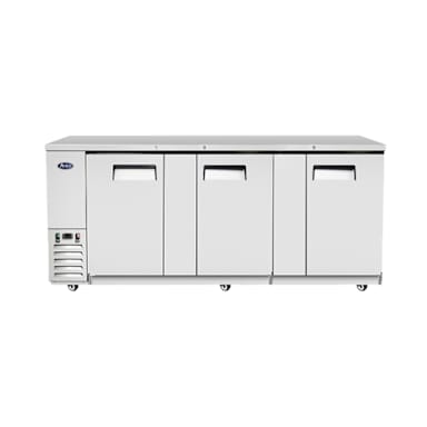 Atosa MBB90GR Solid Door 3-Section 89.3"W Back Bar Cooler