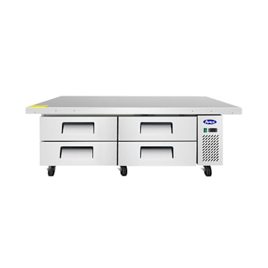 Atosa MGF8454GR S/S 4-Door 12.1 Cu Ft Refrigerated Chef Base
