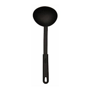 Darling Foodservice High Heat Black Nylon 4 ounce Soup Ladle