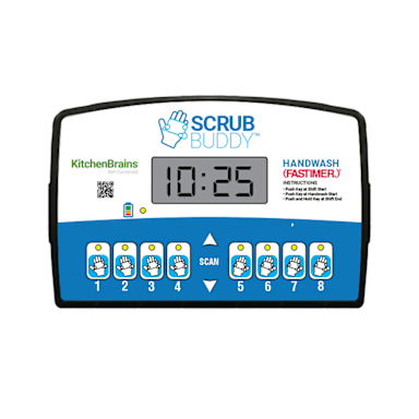 Kitchen Brains® SCRUB BUDDY 8-Button Hand Washing Timer