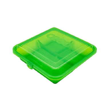 Agreenozzi O-8X8-3-G Green 3 Cmpt 8 in Sq Reusable Container