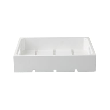 TableCraft CRATE12W White 12.75 x 10.4 x 2.75" Display Crate