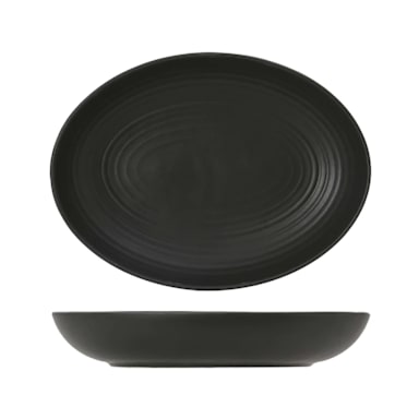 Tuxton China VBB-350Y Zion Matte Black 35 ounce Bowl